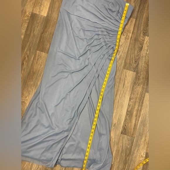 AZAZIE One Shoulder formal full length dress in Dusty Blue Womens size XL (C) - Picture 9 of 11